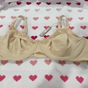 Skims Fits Everybody Lace Underwire Bra Sand 46DD